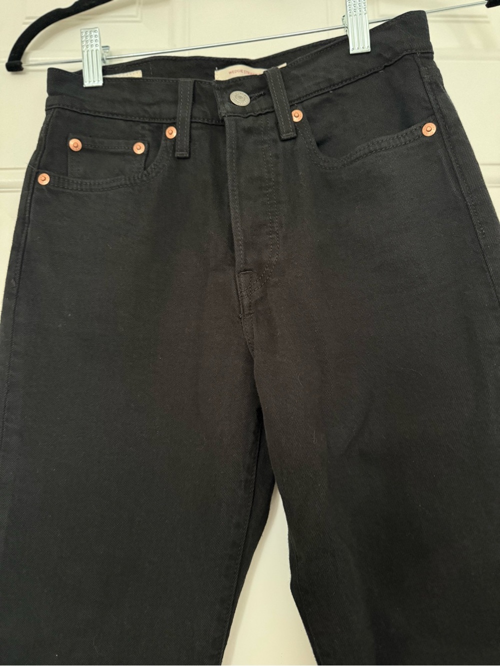 Levi's Black Straight Jeans with Copper Rivets
